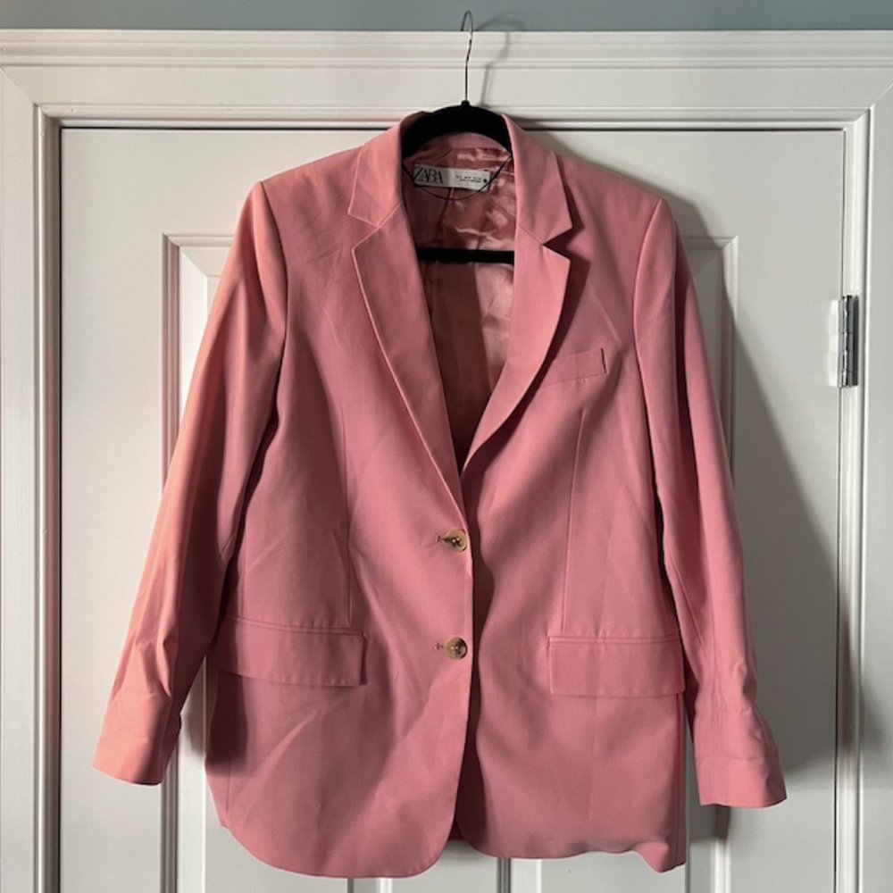 Zara Oversized Pink Blazer, Size S
